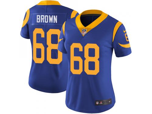 Women's Limited Jamon Brown #68 Nike Royal Blue Alternate Jersey - NFL Los Angeles Rams Vapor Untouchable