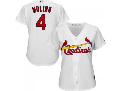 Yadier Molina St. Louis Cardinals Majestic Women's 2015 Cool Base Player Jersey - White