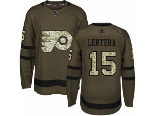 Youth Adidas Philadelphia Flyers #15 Jori Lehtera Green Salute to Service NHL Jersey