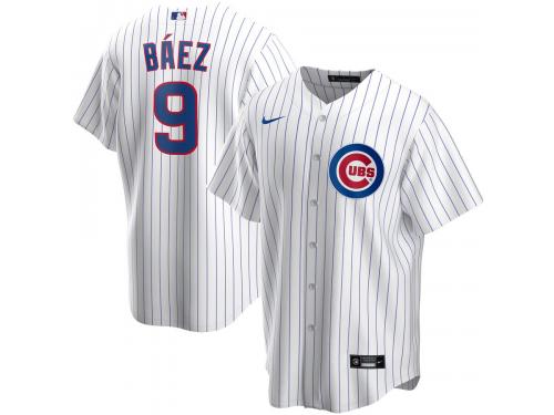 Youth Chicago Cubs Javier Baez Nike White Home 2020 Player Jersey