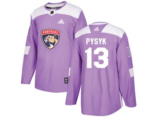 Youth Florida Panthers #13 Mark Pysyk Adidas Purple Authentic Fights Cancer Practice NHL Jersey