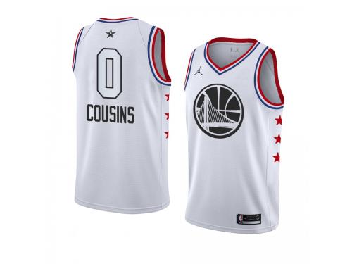 Youth Golden State Warriors #0 White DeMarcus Cousins 2019 All-Star Game Swingman Jersey Men's