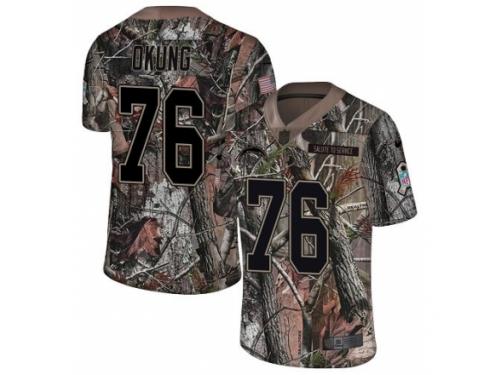 Youth Nike Los Angeles Chargers #76 Russell Okung Limited Camo Rush Realtree NFL Jersey