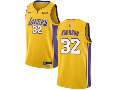 Youth Nike Los Angeles Lakers #32 Magic Johnson  Gold Home NBA Jersey - Icon Edition