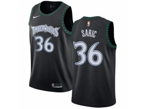 Youth Nike Minnesota Timberwolves #36 Dario Saric Swingman Black Hardwood Classics Jersey