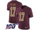 #17 Limited Doug Williams Burgundy Red Football Alternate Men's Jersey Washington Redskins Vapor Untouchable 100th Season 80th Anniversary