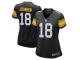 #18 Game Diontae Johnson Black Football Alternate Women's Jersey Pittsburgh Steelers