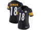 #18 Limited Diontae Johnson Black Football Home Women's Jersey Pittsburgh Steelers Vapor Untouchable