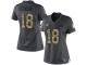 #18 Limited Diontae Johnson Black Football Women's Jersey Pittsburgh Steelers 2016 Salute to Service