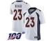 #23 Limited Devontae Booker White Football Road Men's Jersey Denver Broncos Vapor Untouchable 100th Season