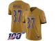 #37 Limited Iman Marshall Gold Football Men's Jersey Baltimore Ravens Inverted Legend 100th Season