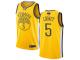 #5  Kevon Looney Yellow Basketball Youth Jersey Golden State Warriors Earned Edition 2019 Basketball Finals Bound