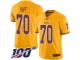 #70 Limited Sam Huff Gold Football Men's Jersey Washington Redskins Rush Vapor Untouchable 100th Season