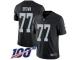 #77 Limited Trent Brown Black Football Home Youth Jersey Oakland Raiders Vapor Untouchable 100th Season