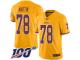 #78 Limited Wes Martin Gold Football Men's Jersey Washington Redskins Rush Vapor Untouchable 100th Season