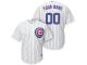 Chicago Cubs Majestic Cool Base Custom Jersey - White Royal