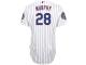 Daniel Murphy New York Mets Majestic Authentic Player Jersey with 2015 World Series Patch - White Royal