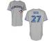 Grey Brett Cecil Men #27 Majestic MLB Toronto Blue Jays Road Jersey