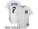 Majestic Derek Jeter New York Yankees Big Sizes Replica Baseball Jersey - White
