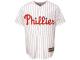 Majestic Philadelphia Phillies #34 Roy Halladay White Pinstripe Replica Baseball Jersey