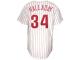 Majestic Philadelphia Phillies #34 Roy Halladay White Pinstripe Replica Baseball Jersey