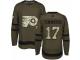 Men Adidas Philadelphia Flyers #17 Wayne Simmonds Green Salute to Service NHL Jersey