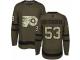 Men Adidas Philadelphia Flyers #53 Shayne Gostisbehere Green Salute to Service NHL Jersey