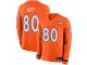 Men Nike Denver Broncos #80 Jake Butt Limited Orange Therma Long Sleeve NFL Jersey