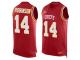Men Nike Kansas City Chiefs #14 Demarcus Robinson Red Player Name & Number Tank Top NFL Jersey