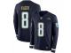 Men Nike Los Angeles Chargers #8 Drew Kaser Limited Navy Blue Therma Long Sleeve NFL Jersey