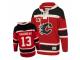 Men Old Time Hockey Calgary Flames #13 Johnny Gaudreau Premier Red Sawyer Hooded Sweatshirt