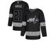 Men's Adidas Washington Capitals #21 Dennis Maruk Black Authentic Team Logo Fashion NHL Jersey