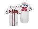 Men's Braves 2018 Postseason White Mike Foltynewicz Flex Base Home Jersey