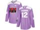 Men's Marian Gaborik Authentic Purple Adidas Jersey NHL Ottawa Senators #12 Fights Cancer Practice