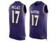 Men's Nike Baltimore Ravens #17 Mike Wallace Purple Player Name & Number Tank Top NFL Jersey