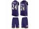 Men's Nike Baltimore Ravens #24 Shareece Wright Purple Tank Top Suit NFL Jersey
