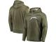 Men's Nike Olive Los Angeles Chargers Salute to Service Sideline Therma Performance Pullover Hoodie