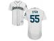 MLB Seattle Mariners #55 Tony Zych Men White Authentic Flexbase Collection Jersey