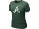 MLB Women Atlanta Braves Nike Heathered Blended T-Shirt - Dark Green