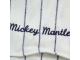 New York Yankees #7 Mickey Mantle Home Natural Pinstripe Throwback Jersey