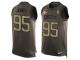Nike Men NFL Kansas City Chiefs #95 Chris Jones Olive Salute To Service Tank Top