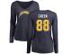 Nike Virgil Green Navy Blue Name & Number Logo Women's - NFL Los Angeles Chargers #88 Long Sleeve T-Shirt