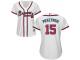 White Anthony Pierzvnski Women #15 Majestic MLB Atlanta Braves 2016 New Cool Base Jersey