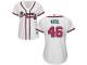 White Ian Krol Women #46 Majestic MLB Atlanta Braves 2016 New Cool Base Jersey