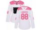 Women Adidas Philadelphia Flyers #88 Eric Lindros White/Pink Fashion NHL Jersey
