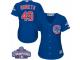 Women Majestic Chicago Cubs #49 Jake Arrieta Authentic Royal Blue Alternate 2016 World Series Champions Cool Base MLB Jersey