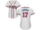 Women's Atlanta Braves #17 Johan Camargo Majestic White Home Cool Base Jersey