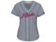 Women's Atlanta Braves Majestic Gray Mother's Day Cool Base Team Jersey