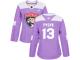 Women's Florida Panthers #13 Mark Pysyk Adidas Purple Authentic Fights Cancer Practice NHL Jersey