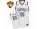 Youth Adidas Oklahoma City Thunder #35 Kevin Durant Swingman White Home Finals Patch NBA Jersey